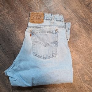 Orange Tab Levi's 550 Shorts light wash Vintage